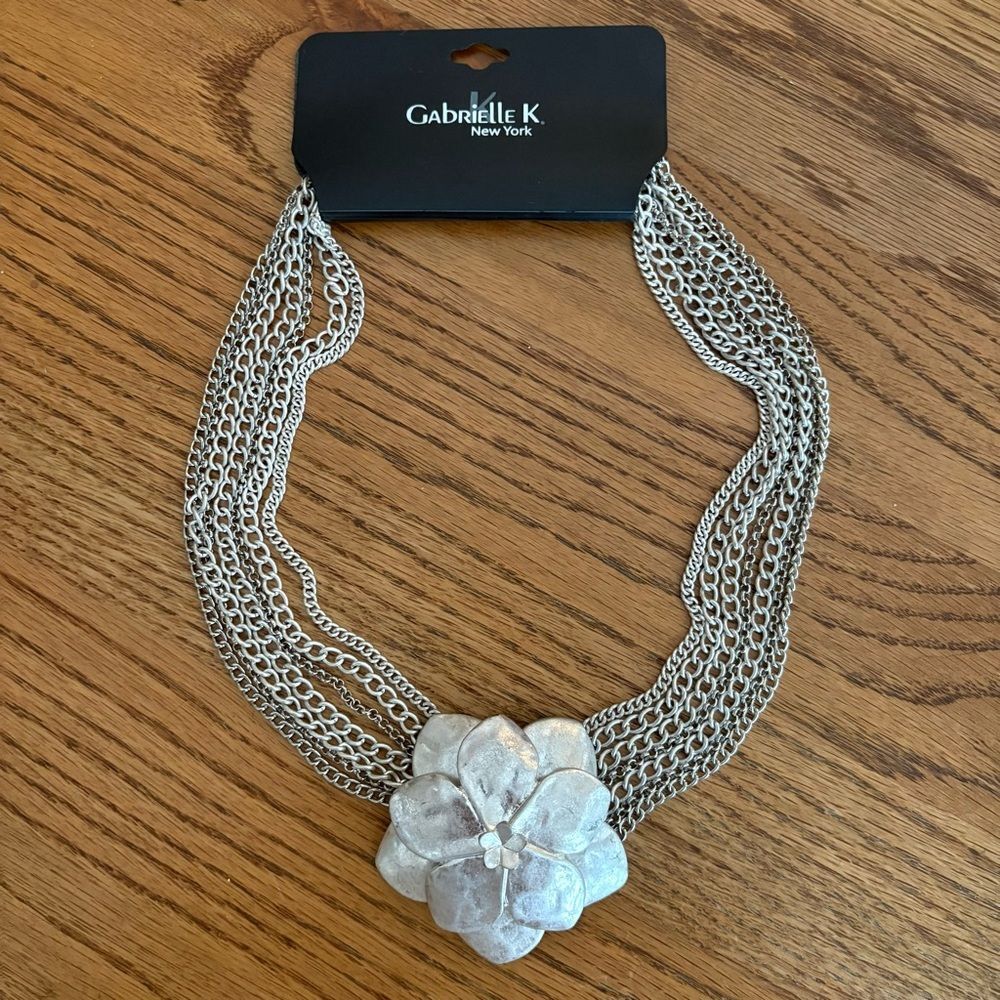 Gabrielle K New York | Floral Collar Statement Necklace | 18” Adjustable